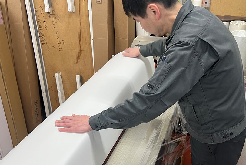 プリント加工の様子